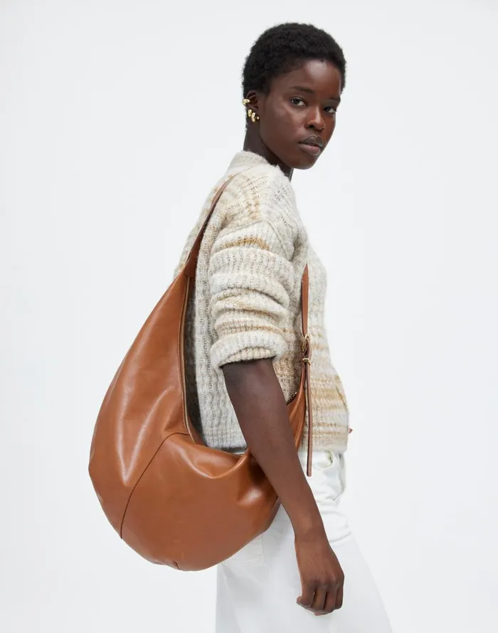 Women Bags Madewell The Essential Curve Shoulder Bag Hazelnut