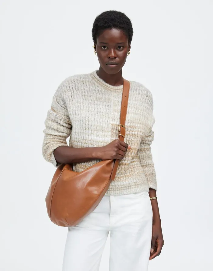 Women Bags Madewell The Essential Curve Shoulder Bag Hazelnut