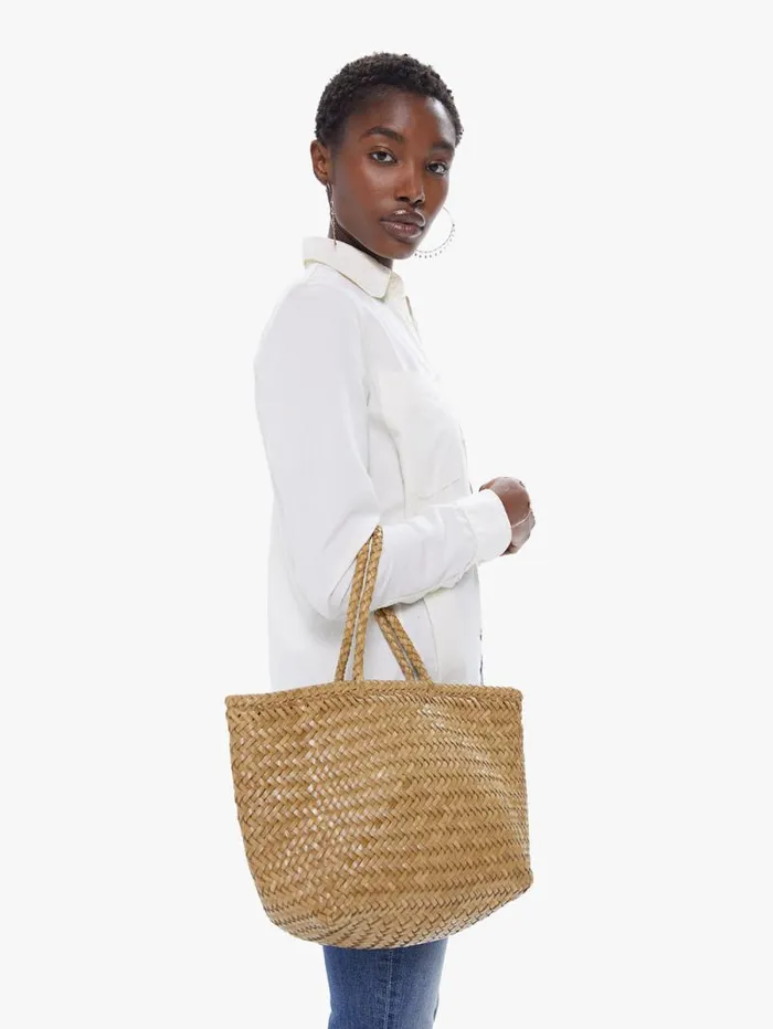 Women Bags Mother Denim Majuli Small Leather Tote Lightpastel Green