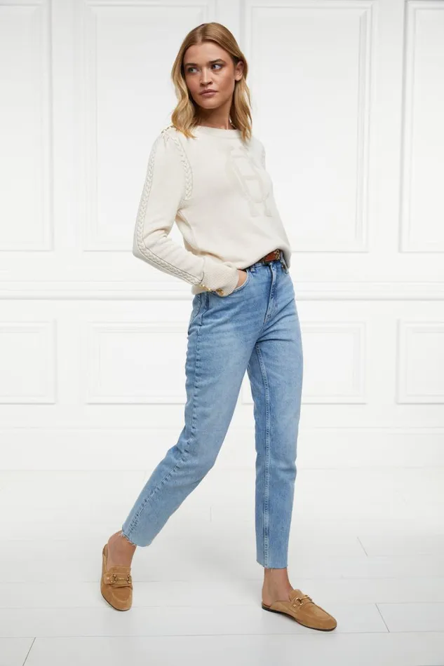 Women Bibury Crew Neck Knit Almond Holland Cooper Knitwear Women Bibury Crew Neck Knit Almond Holland Cooper Knitwear