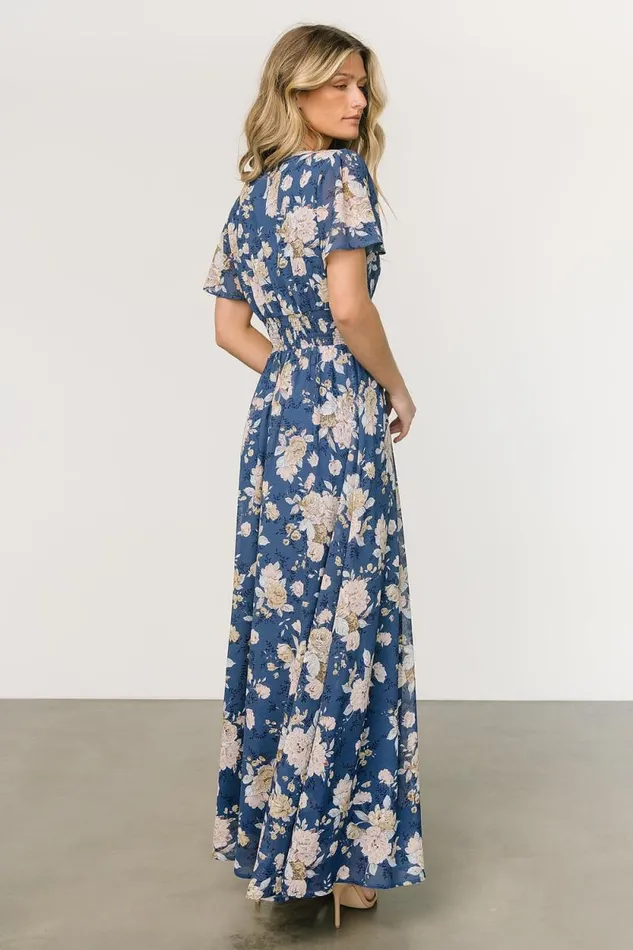Women Birdie Maxi Dress Blue Blush Floral Baltic Born The Guest Edit Women Birdie Maxi Dress Blue Blush Floral Baltic Born The Guest Edit
