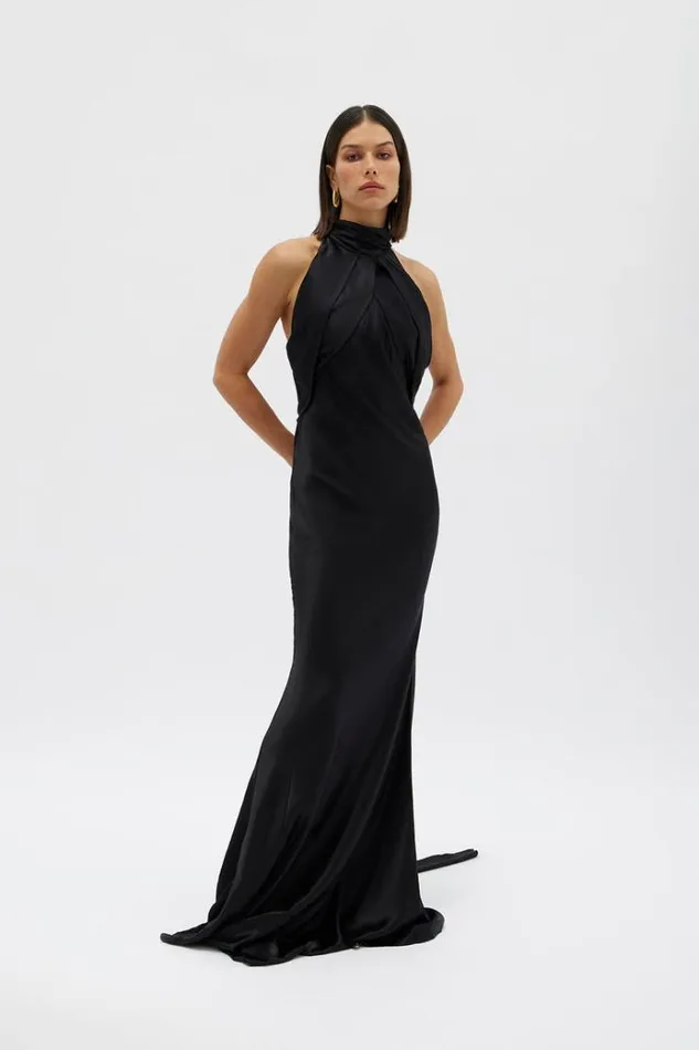 Women Black Dresses Rachel Gilbert Audrey Gown In Black