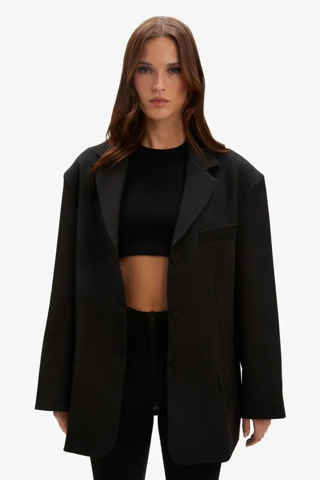 Women Blazers Bardot Akia Oversized Blazer In Black Black