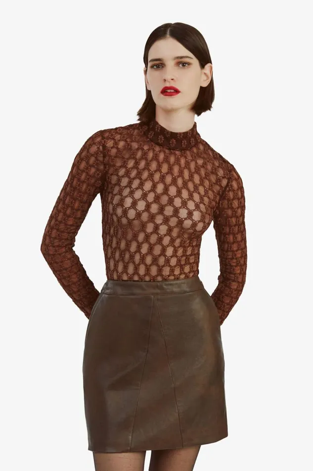 Women Bodysuits Bardot Adoni Backless Mesh Bodysuit In Chocolate Chocolate Women Bodysuits Bardot Adoni Backless Mesh Bodysuit In Chocolate Chocolate