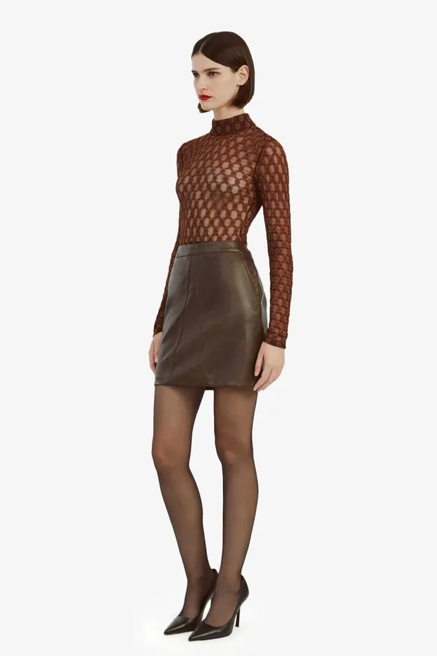 Women Bodysuits Bardot Adoni Backless Mesh Bodysuit In Chocolate Chocolate Women Bodysuits Bardot Adoni Backless Mesh Bodysuit In Chocolate Chocolate