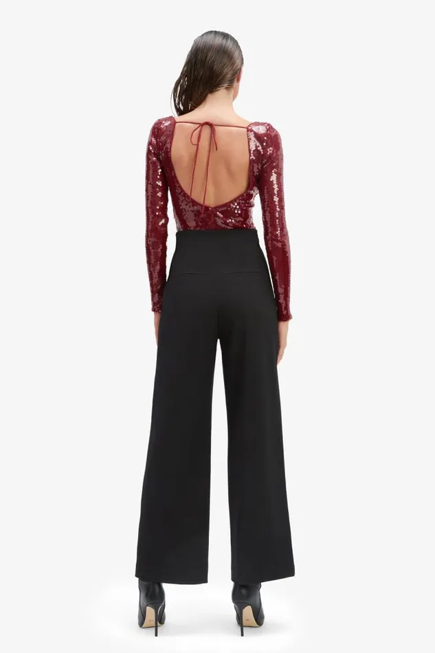 Women Bodysuits Bardot Verona Sequin Bodysuit In Burgundy Burgundy Women Bodysuits Bardot Verona Sequin Bodysuit In Burgundy Burgundy