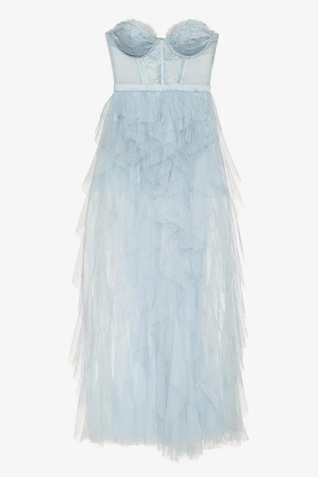 Women Bustier Gown Blue For Love and Lemons Dresses