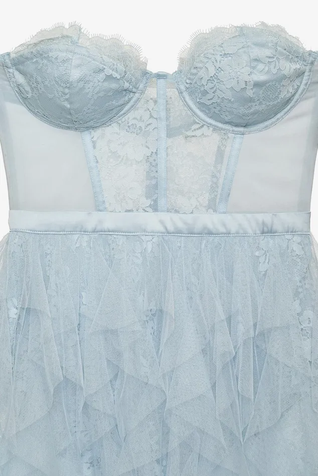 Women Bustier Gown Blue For Love and Lemons Dresses