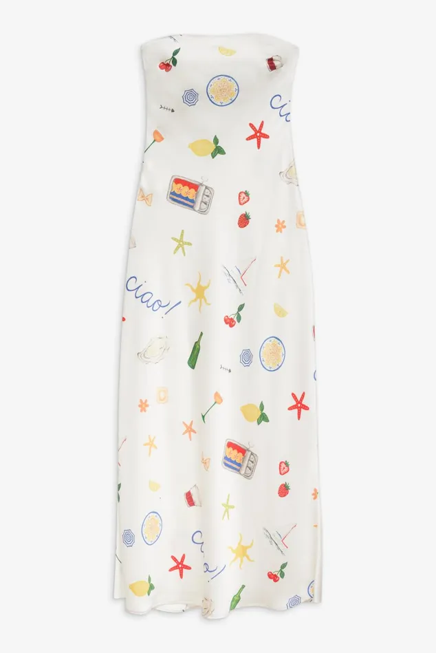 Women Carla Strapless Maxi Dress Multi For Love and Lemons Dresses
