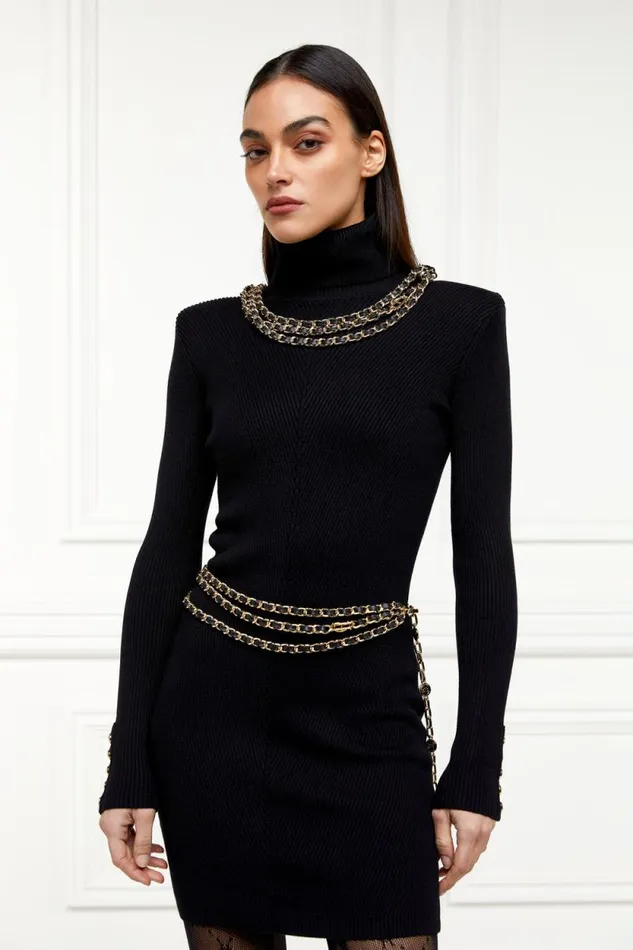 Women Chain Belt Black Gold Holland Cooper Belts Women Chain Belt Black Gold Holland Cooper Belts