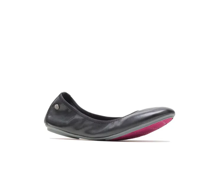 Women Chaste Ballet Black Leather Flats and SlipOns Hush Puppies Women Chaste Ballet Black Leather Flats and SlipOns Hush Puppies