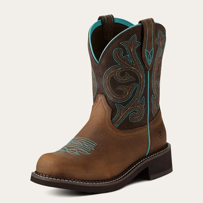 Women Chelsea Boots Ariat Fatbaby Heritage Western Boot Distressed Brownandfudge