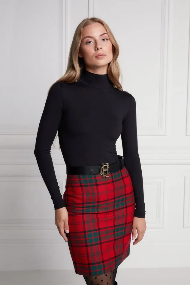 Women Chelsea Skirt Red Tartan Holland Cooper Tailoring