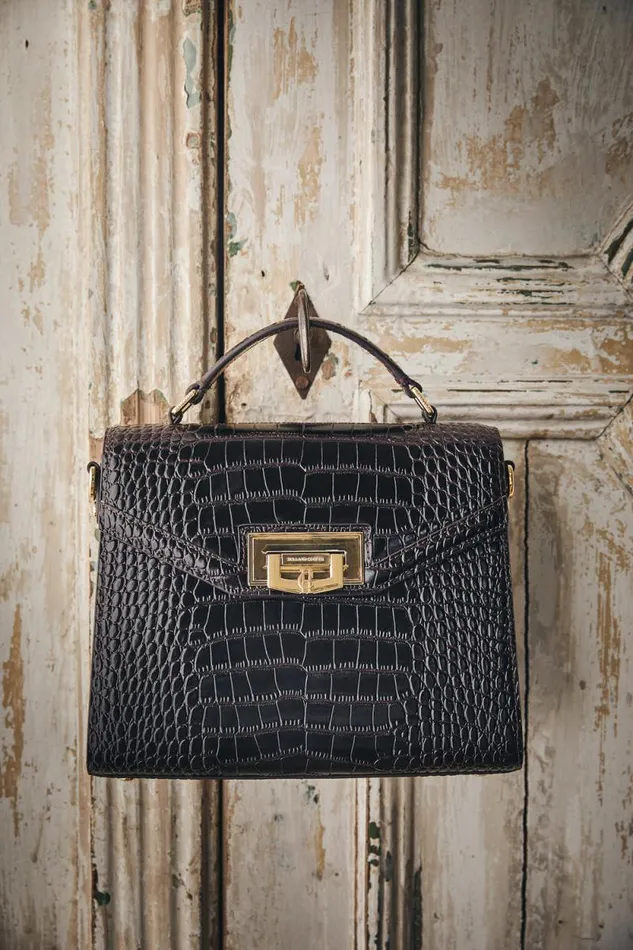 Women Cheltenham Bag Rich Chocolate Croc Holland Cooper Bags