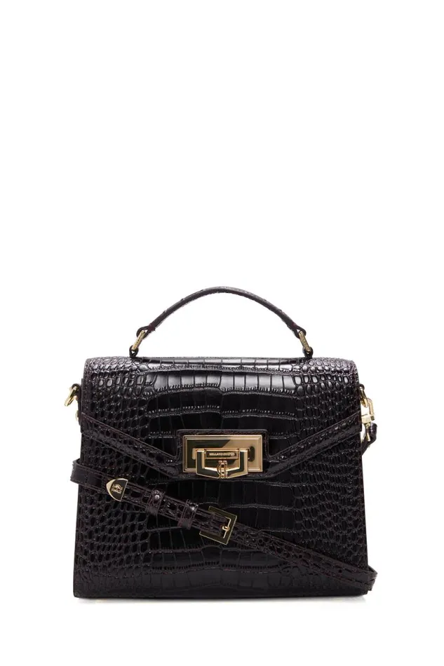 Women Cheltenham Bag Rich Chocolate Croc Holland Cooper Bags