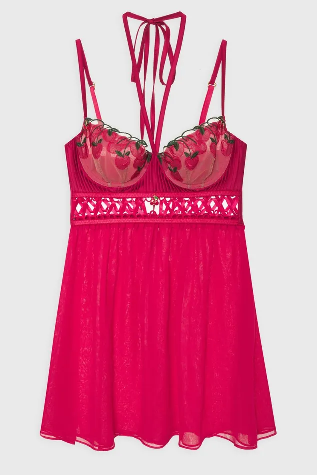 Women Cherie Slip Dress Red For Love and Lemons Lingerie
