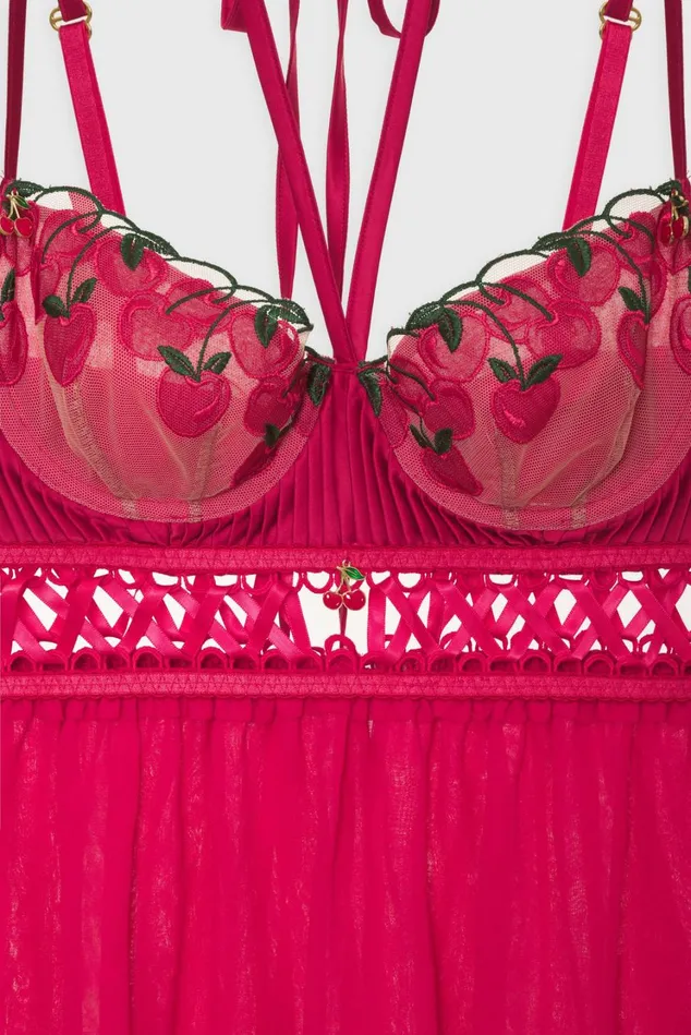 Women Cherie Slip Dress Red For Love and Lemons Lingerie