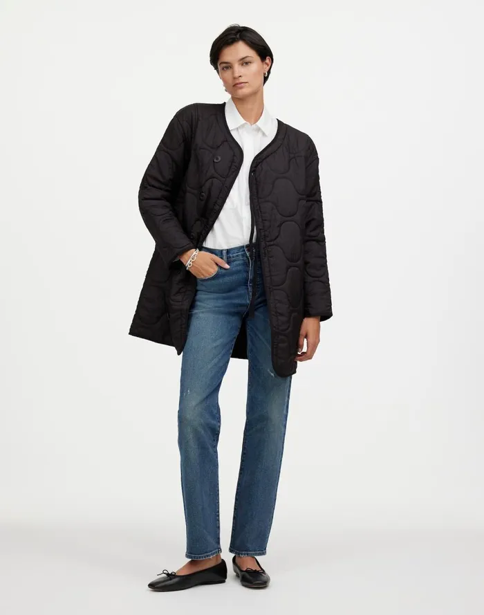 Women Coats Jackets Madewell Alpha Industries Long Liner Jacket Black