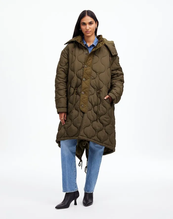 Women Coats Jackets Madewell Alpha Industries M65 Fishtail Parka Jacket Green