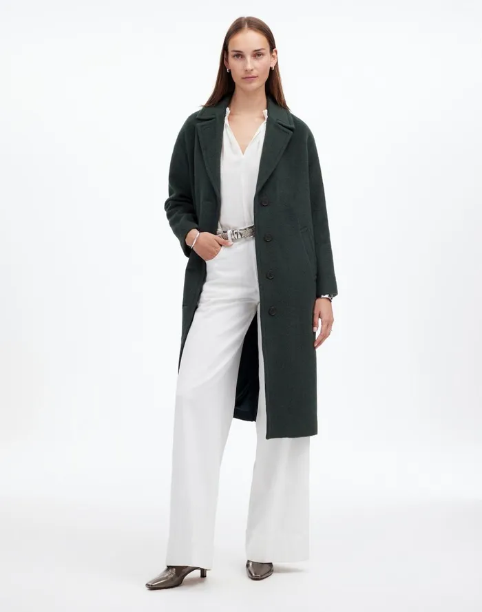 Women Coats Jackets Madewell The Alonzo Coat Luxury Forest
