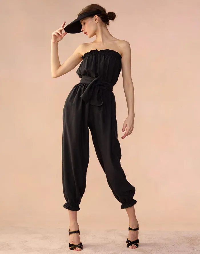 Women Cynthia Rowley Bottoms Cassis Jumpsuit Black