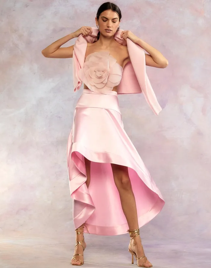 Women Cynthia Rowley Bottoms Livia Satin Skirt Pink