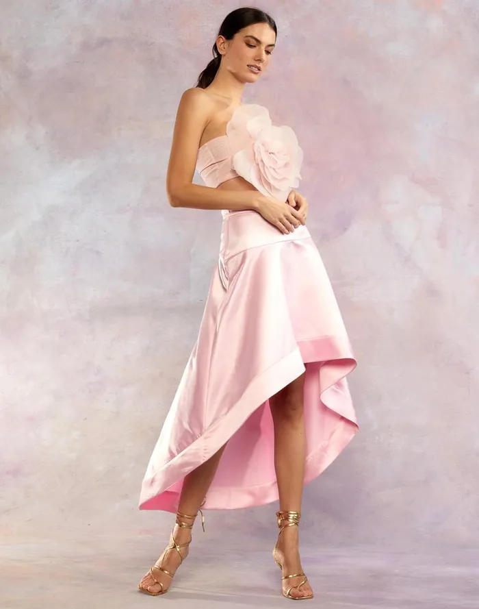 Women Cynthia Rowley Bottoms Livia Satin Skirt Pink Women Cynthia Rowley Bottoms Livia Satin Skirt Pink