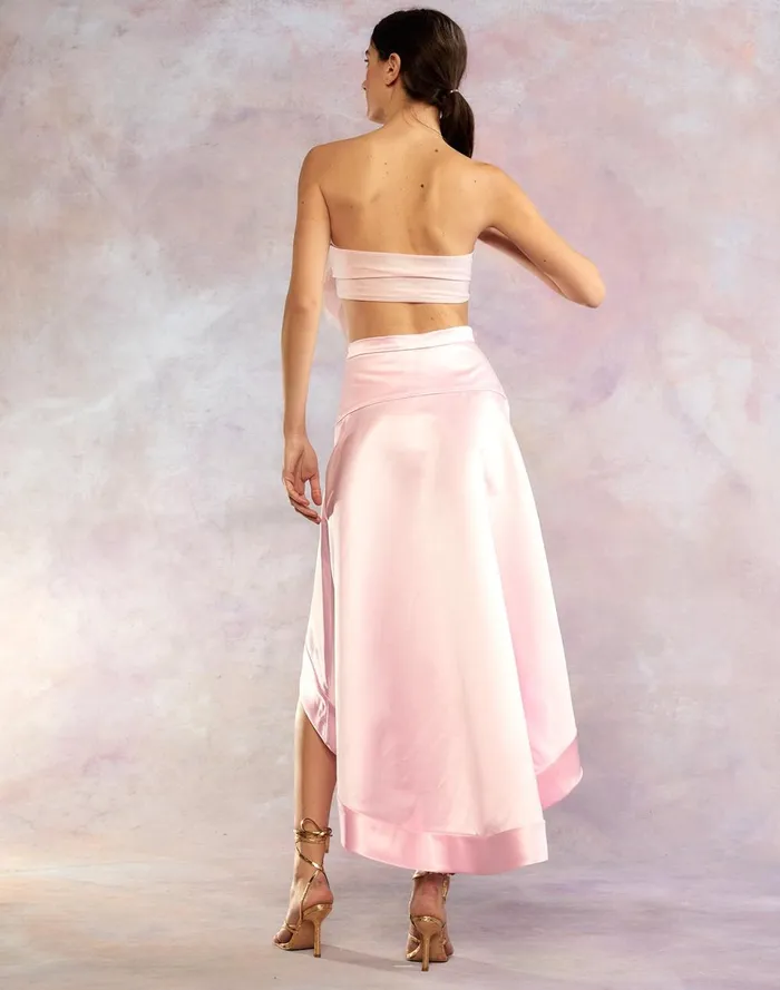 Women Cynthia Rowley Bottoms Livia Satin Skirt Pink Women Cynthia Rowley Bottoms Livia Satin Skirt Pink