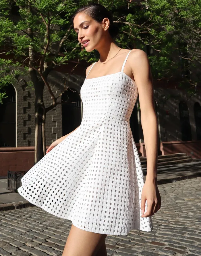 Women Cynthia Rowley Dresses Birdcage Mini Dress White