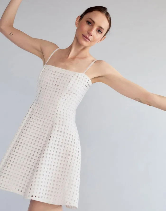 Women Cynthia Rowley Dresses Birdcage Mini Dress White