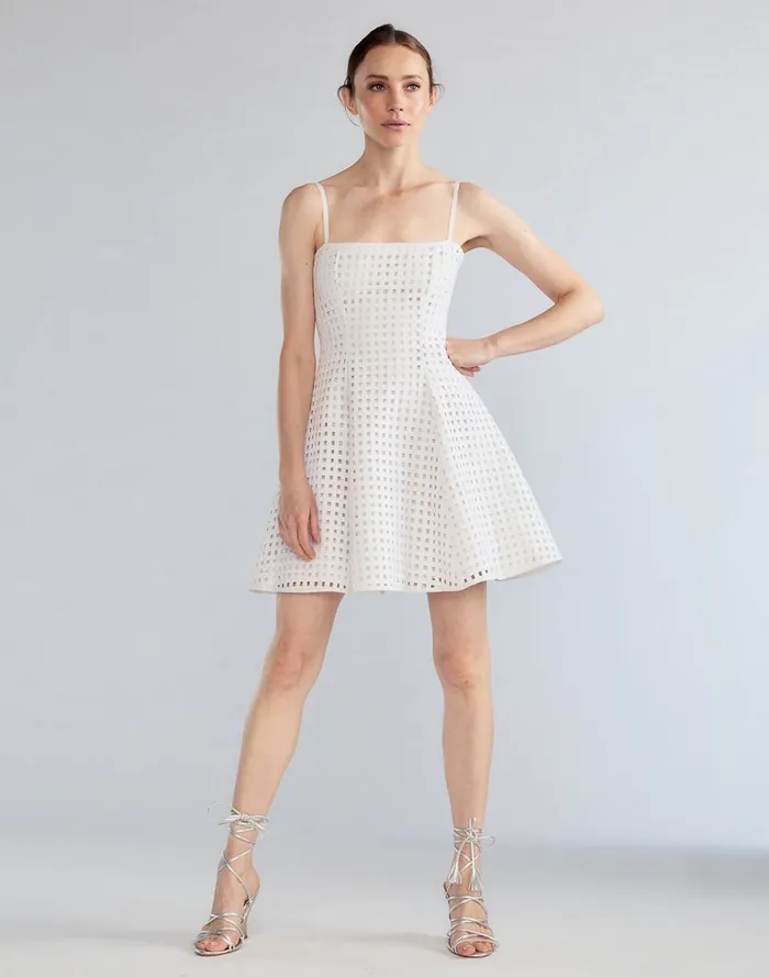 Women Cynthia Rowley Dresses Birdcage Mini Dress White