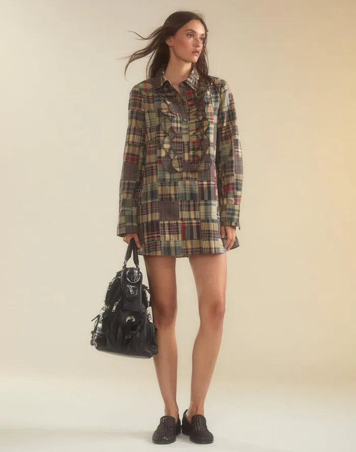 Women Cynthia Rowley Dresses Madrid Madras Tuxedo Dress Plaid Women Cynthia Rowley Dresses Madrid Madras Tuxedo Dress Plaid
