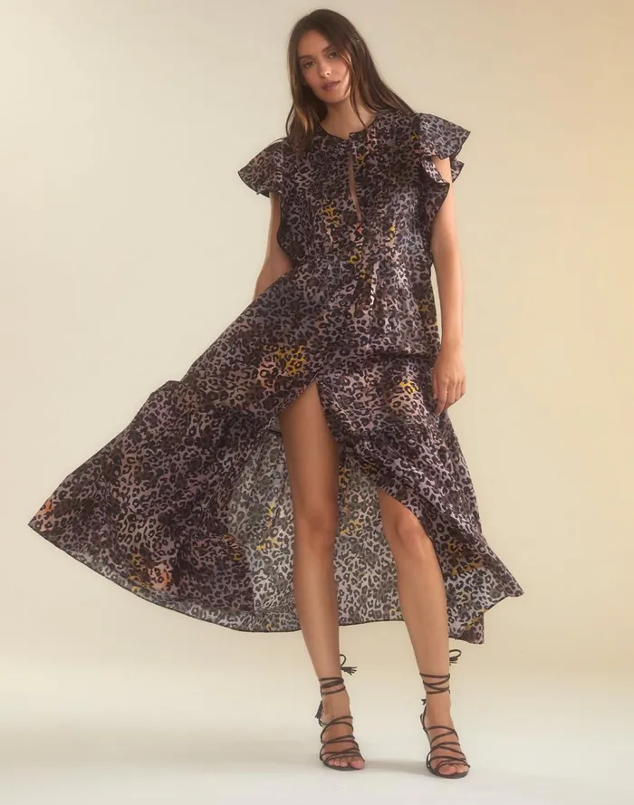 Women Cynthia Rowley Dresses Malta Kaftan Leopd