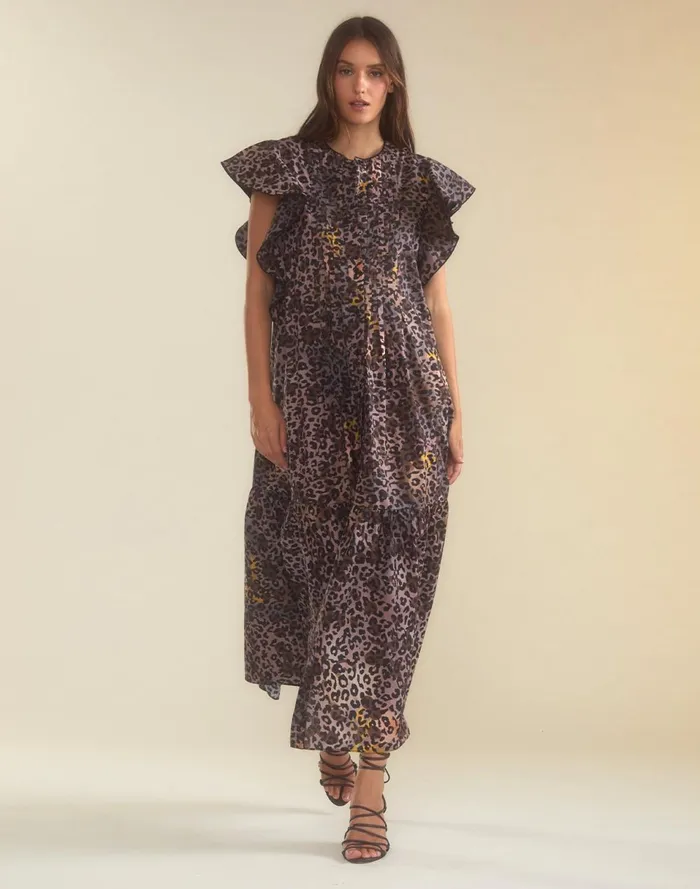 Women Cynthia Rowley Dresses Malta Kaftan Leopd