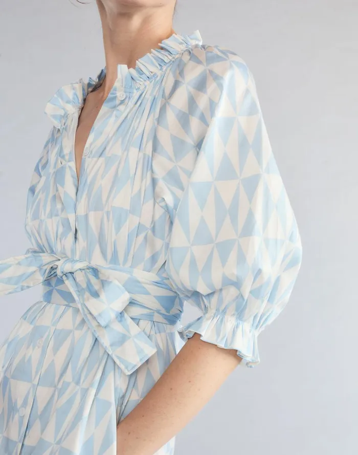 Women Cynthia Rowley Dresses Montauk Cotton Dress Bluwht Women Cynthia Rowley Dresses Montauk Cotton Dress Bluwht