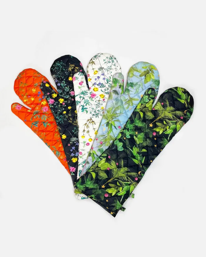 Women Cynthia Rowley Home Quilted Oven Mitts Blkfl
