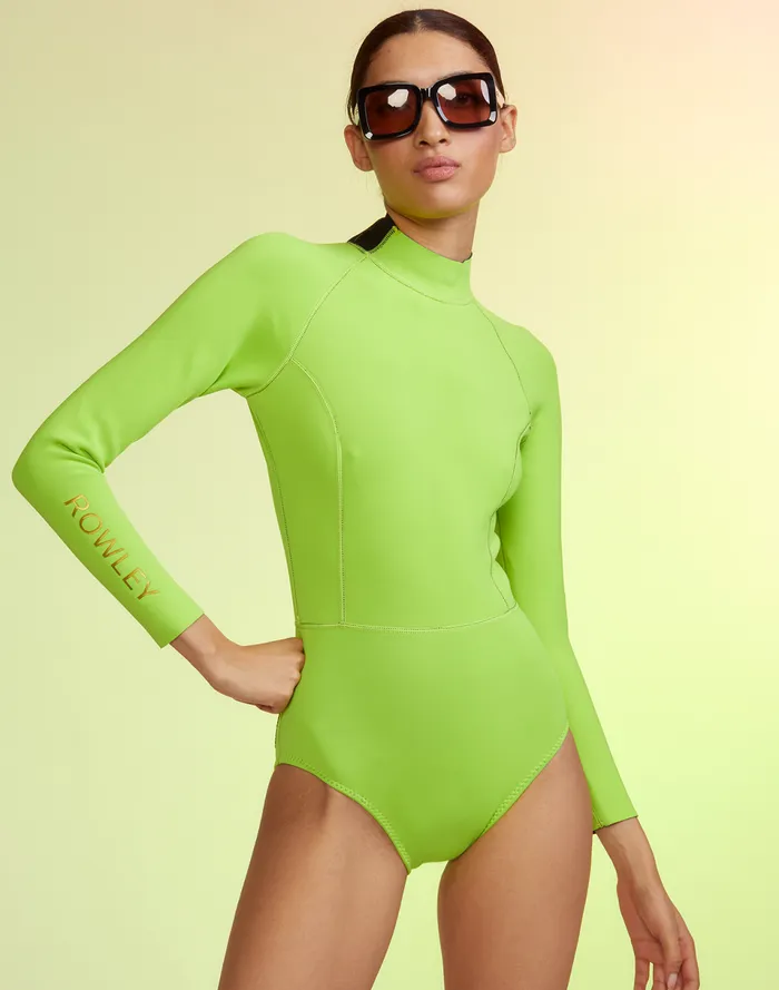 Women Cynthia Rowley Swim Cheeky Wetsuit Neong