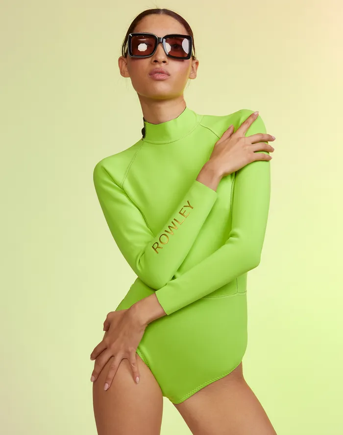 Women Cynthia Rowley Swim Cheeky Wetsuit Neong