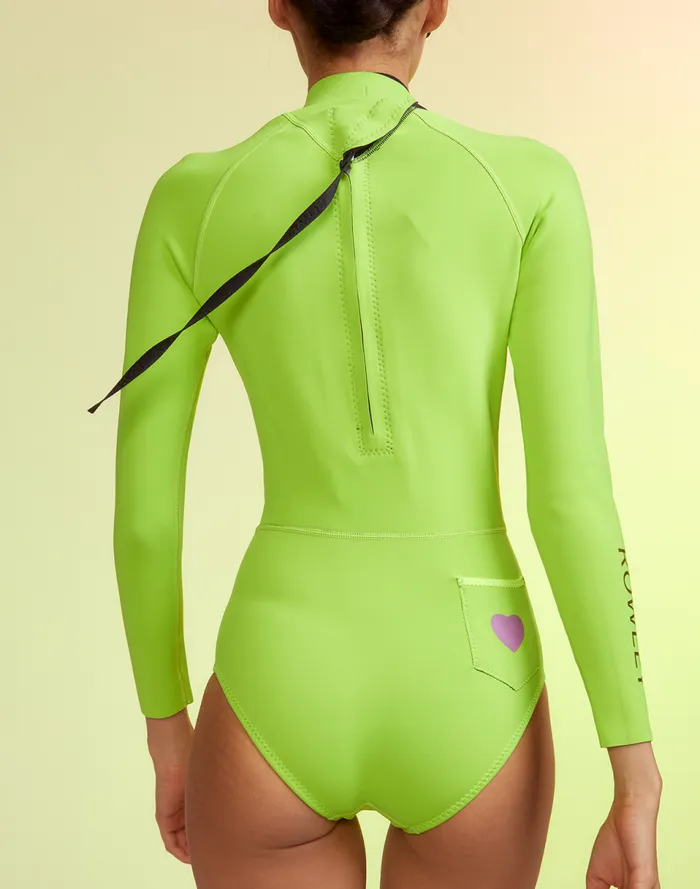 Women Cynthia Rowley Swim Cheeky Wetsuit Neong