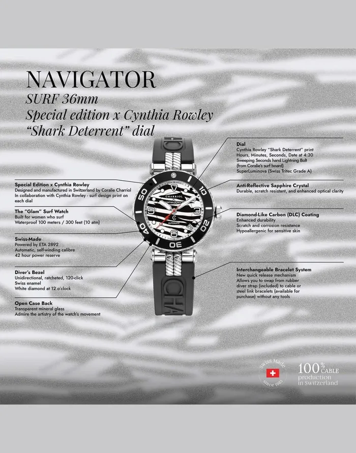 Women Cynthia Rowley Swim Navigator Surf Watch 034Shark Deterrent034 Women Cynthia Rowley Swim Navigator Surf Watch 034Shark Deterrent034