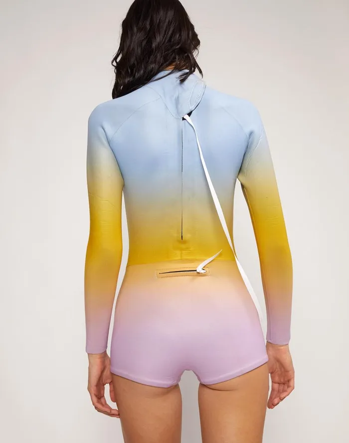 Women Cynthia Rowley Swim Sea Ombre Wetsuit Blueyellowpink Women Cynthia Rowley Swim Sea Ombre Wetsuit Blueyellowpink