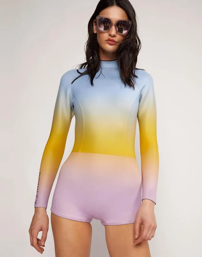Women Cynthia Rowley Swim Sea Ombre Wetsuit Blueyellowpink Women Cynthia Rowley Swim Sea Ombre Wetsuit Blueyellowpink