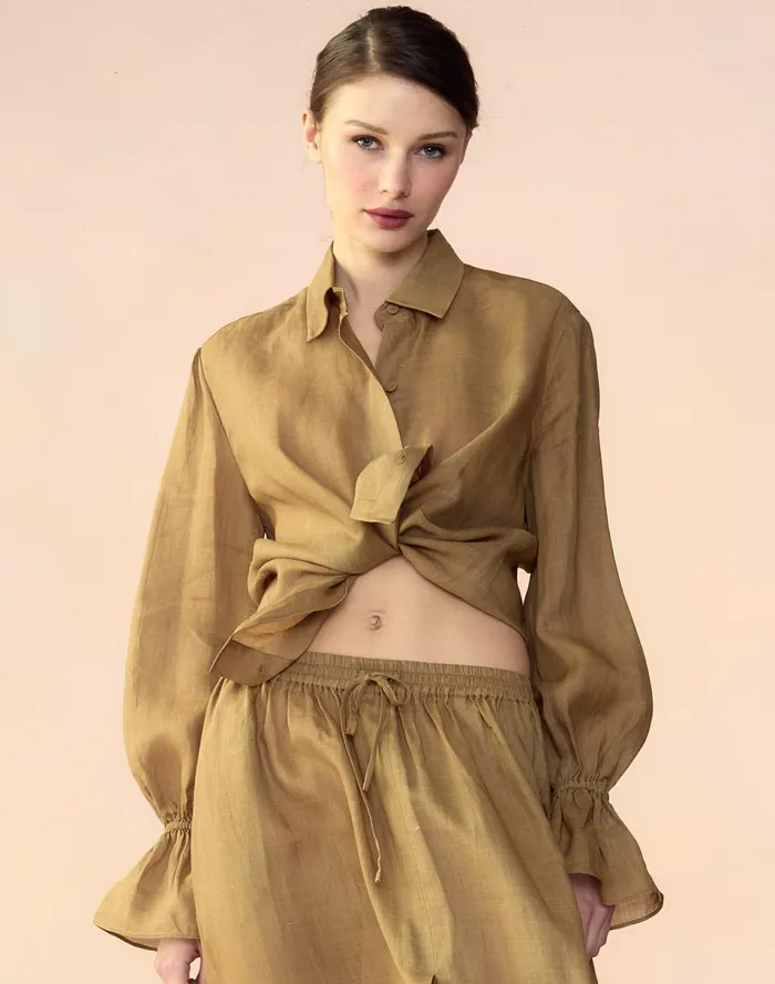 Women Cynthia Rowley Tops Baleira Blouse Gldylw Women Cynthia Rowley Tops Baleira Blouse Gldylw