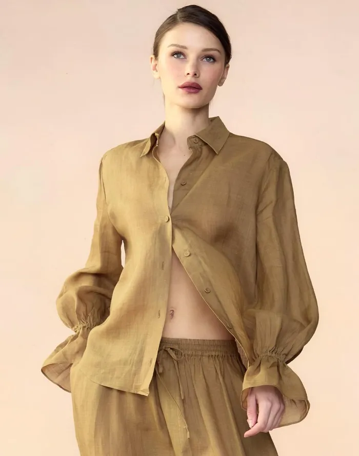 Women Cynthia Rowley Tops Baleira Blouse Gldylw Women Cynthia Rowley Tops Baleira Blouse Gldylw