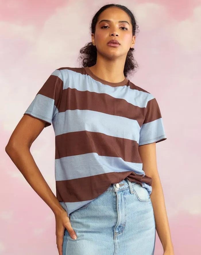 Women Cynthia Rowley Tops Everyday Striped Tee Blubrw