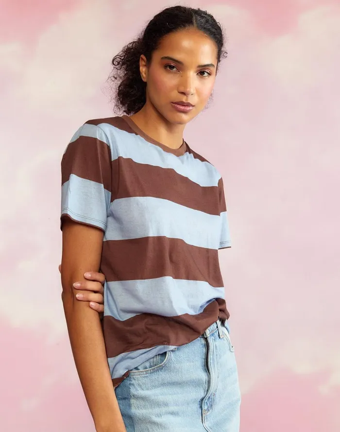 Women Cynthia Rowley Tops Everyday Striped Tee Blubrw