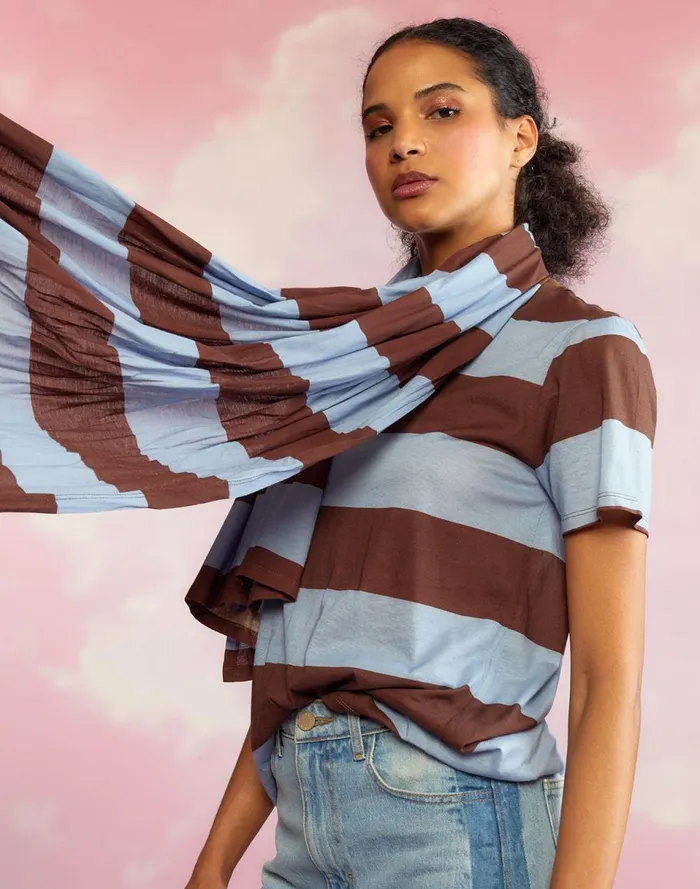 Women Cynthia Rowley Tops Everyday Striped Tee Blubrw