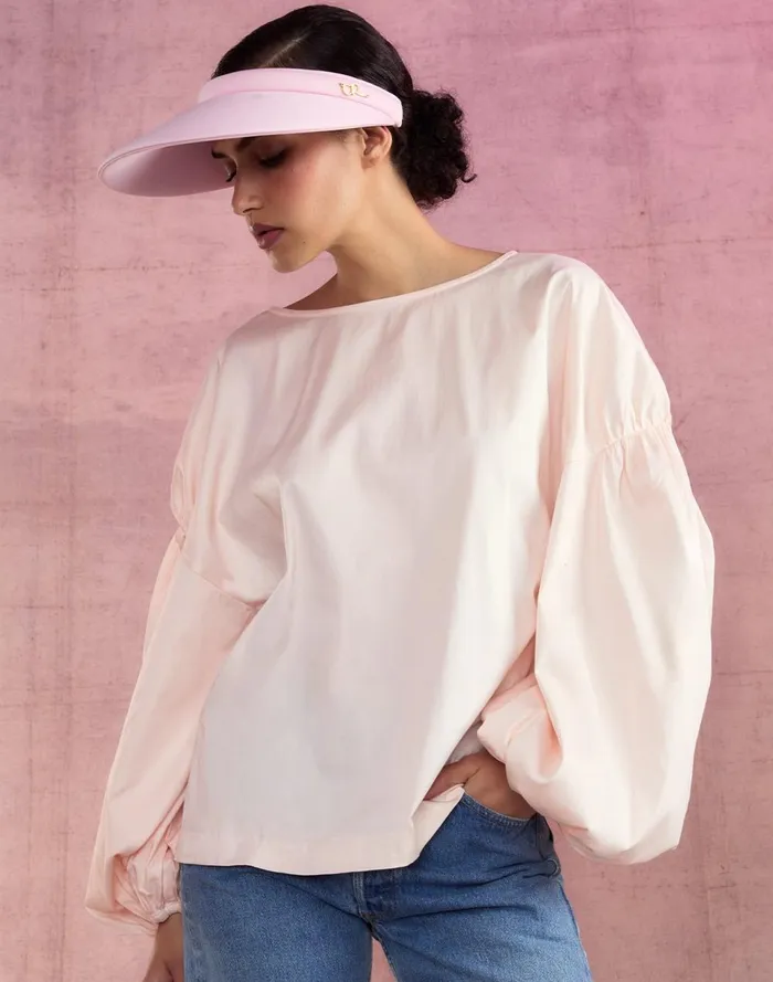Women Cynthia Rowley Tops Geneva Cotton Blouse Pink