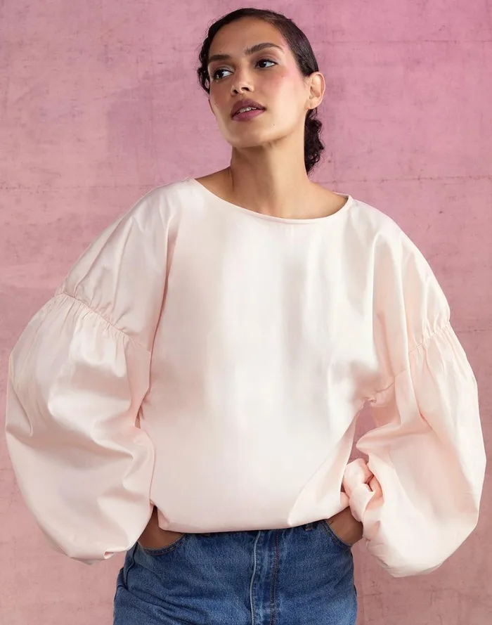 Women Cynthia Rowley Tops Geneva Cotton Blouse Pink
