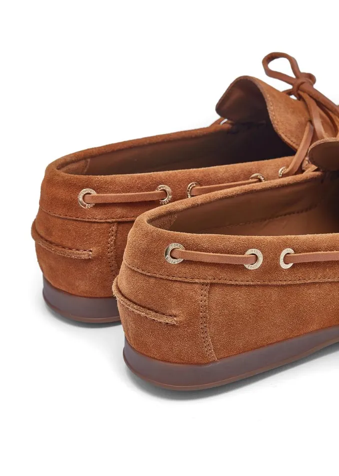 Women Deck Shoe Tan Holland Cooper Loafers